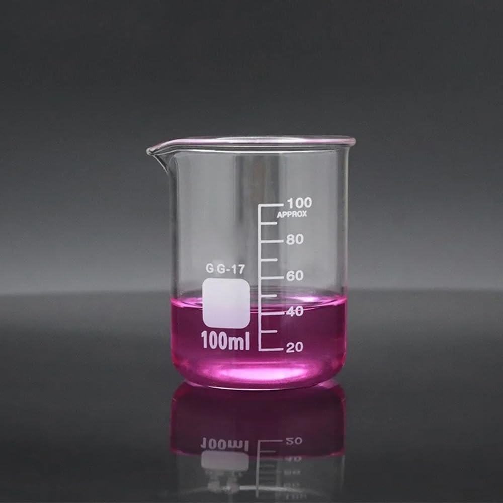 50/100/25/250 ml/150 ml/200 ml Glasbecher mit niedriger Form, Chemielabor, dickwandig, hitzebeständig, skalierter Messbecher(5000ml)