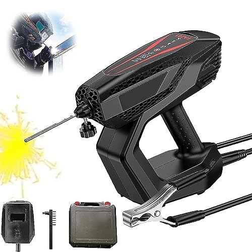 Image of Portable Welding Machine, 2200W Handheld Welder With Protected Handles IGBT LCD Digital Display And Work Clamp, ARC Gun Fits For 3/32"-1/8" Wire Rods