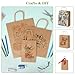 OUTUXED 120pcs Paper Bags with Handles Assorted Sizes Kraft Brown Paper Gift Bags Bulk 3 Mixed Sizes for Retail, Party, Birthday, Gift, Shopping, Business, Merchandise