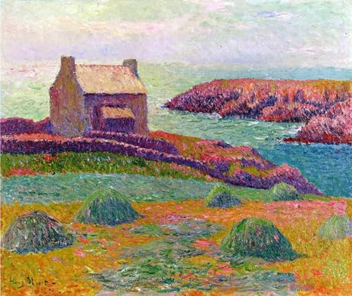 Impression toile Henry Moret art abstrait paysage Bretagne tableau decoration 60x90