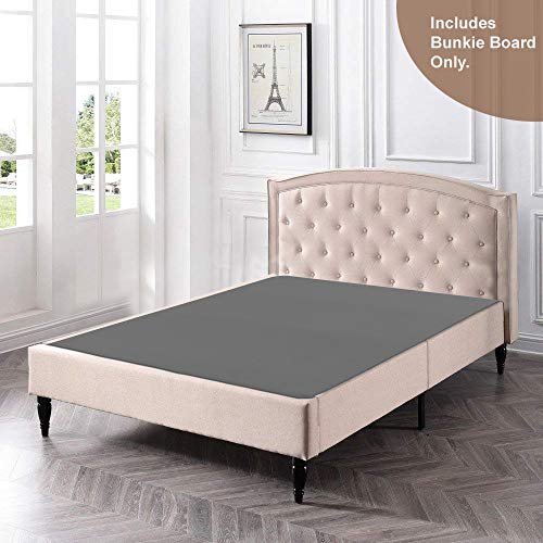 Mattress Solution Wood Split Bunkie Board/Slats,Mattress Bed Support,Fits Standard King Size (2 Halves Included), Grey