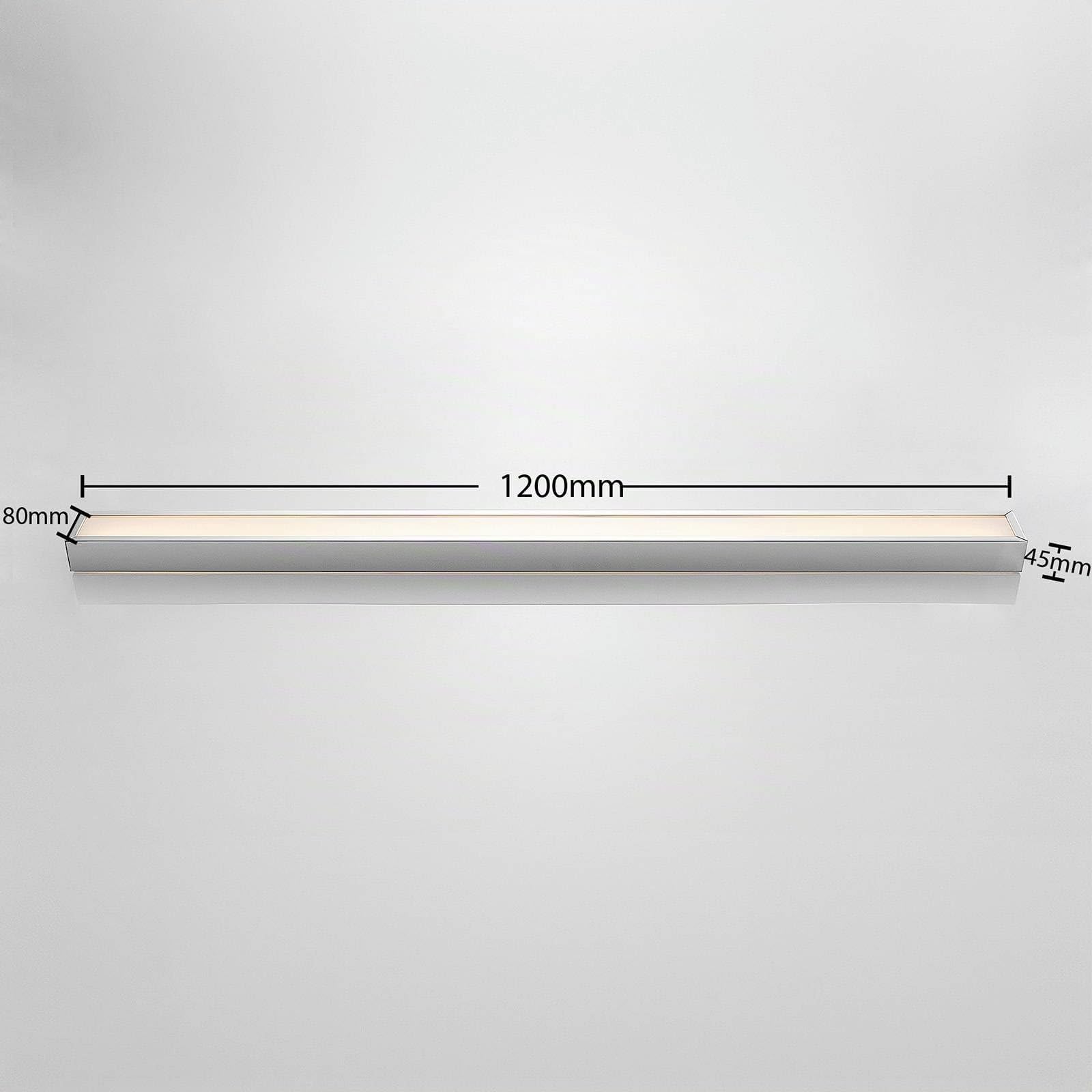 Lindby Bombillas LED aplique de pared interior en cromo, blanco, arriba | iluminación de pared, moderno, 3000 k blanco cálido, luz de espejo para cuarto de baño