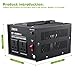 ZGROCK 1500W Voltage Converter Transformer Heavy Duty Step Up/Down- 110 / 220V- Circuit Breaker Protection