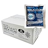 Instant Ice Cold Pack (4”x 5.5”) – Set of 25 Disposable Cold Therapy Ice Packs for Pain Relief, Swelling, Inflammation, Sprains, Strained Muscles, Toothache – for Athletes & Outdoor Activities