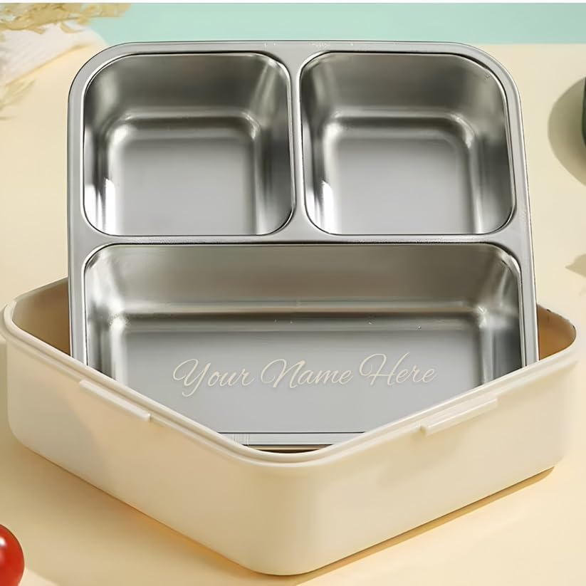 Image of TEKCOOL Green Kids Lunch Box - Stainless Steel Insulated Tiffin for School with Spoon, BPA-Free | Leak-Resistant Bento Box with Tray & Container | 1120ml + 70ml (Green, Super Dinosaur)';