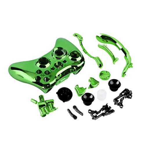 Dalkeyie Wireless Controller Shell Case Bumper Thumbsticks Buttons Game for Xbox 360