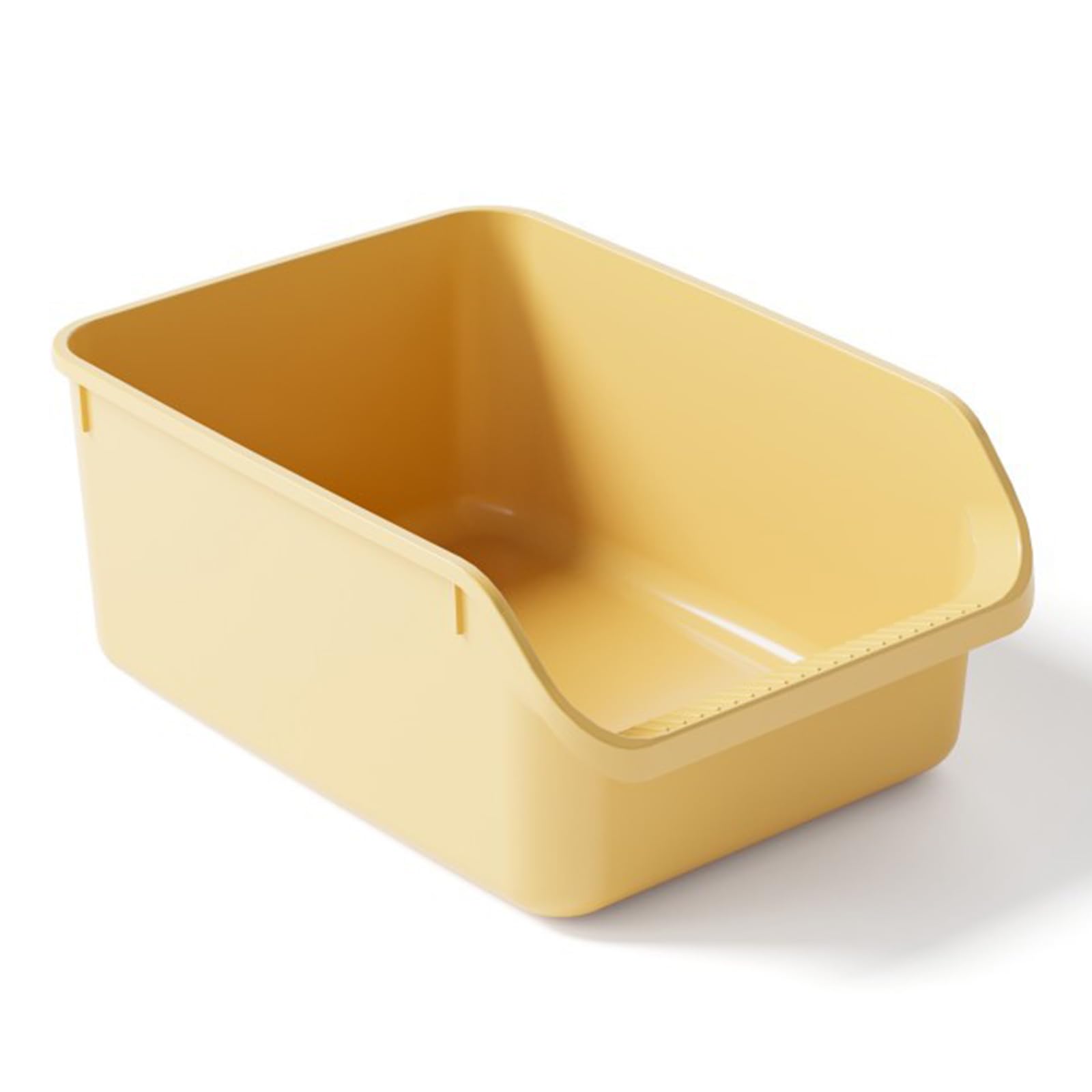 SpaceTime Large Cat Litter Box with High Sides,Cat Boxes for Indoor Cats,Cat Litter Pan for Kitty,Litter Box with Low Entry,Easy to Clean,