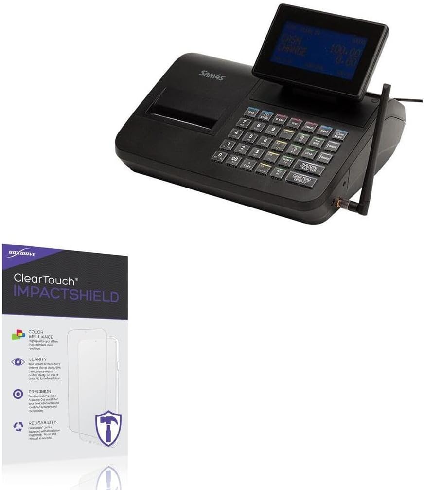 BoxWave Screen Protector Compatible with Sam4s ECR NR-300 - ClearTouch ImpactShield (2-Pack), Impenetrable Screen Protector Flexible Film