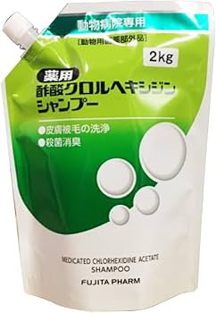 Amazon.co.jp: 薬用酢酸クロルヘキシジンシャンプー 犬猫用 2kg（動物