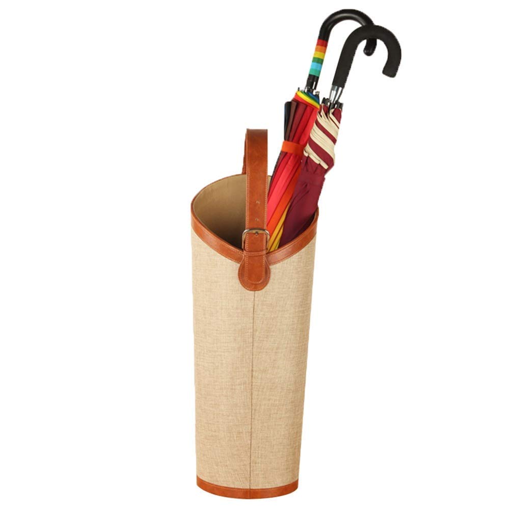 Porte-parapluie en cuir PU intérieur vase de sol design pour entrée maison