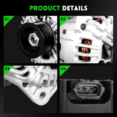 Image of 11256N Alternator Replacement for 2007-2019 Nissan Armada Frontier Pathfinder Titan Xterra 5.6L V8 4.0L V6, 2008-2010 Infiniti QX56, 2009-2012 Equator, 23100-ZH00A 23100-ZH00B TG15C113