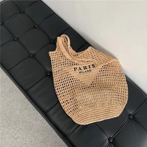 Bolso de playa tejido bufftieo para mujer miniatura 4