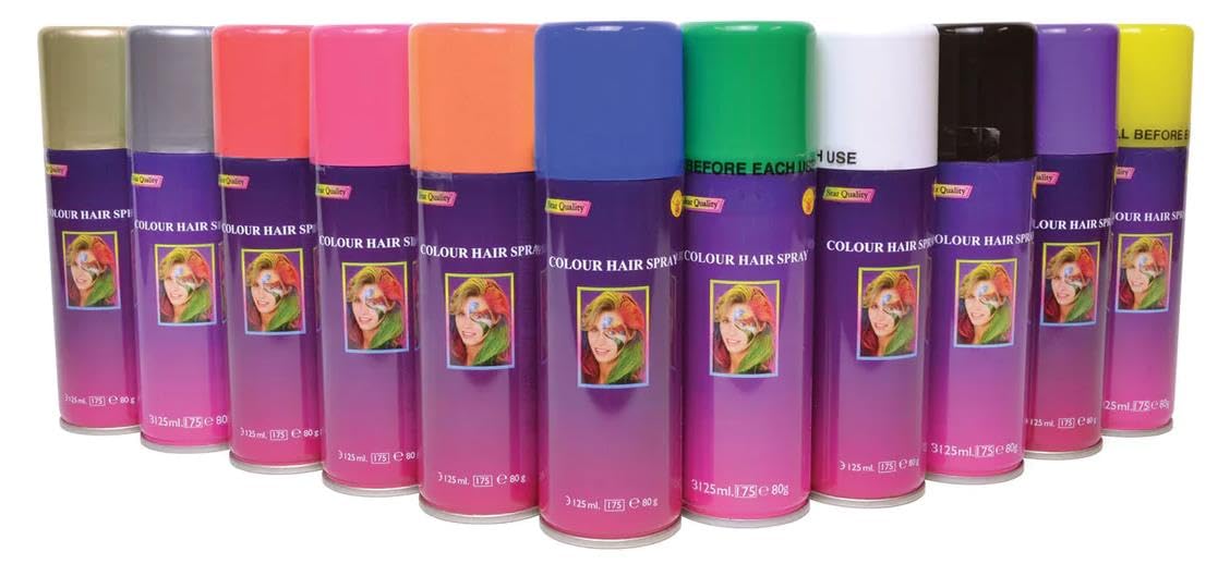 Adults 125ml Green Coloured Hair Spray Fancy Dress Costume Makeup [Green]