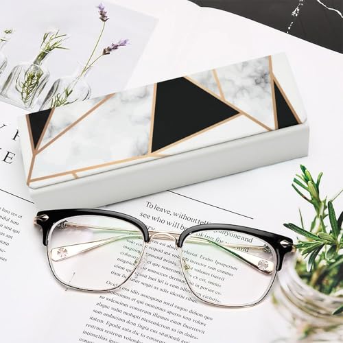 Étui à lunettes marbré noir antichoc pour protéger vos solaires