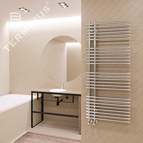 Badheizkörper Design Astra Edelstahl B/H 516 x 1100mm- Badwärmer Stäbe - 22 St Handtuchheizkörper Heizkörper