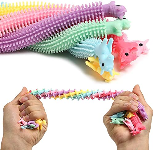 6 Elastic Unicorn Strings Sensory Toys (Rainbow )