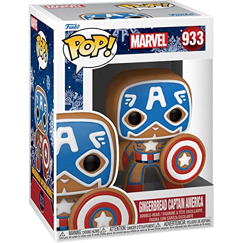 POP Marvel: Holiday, Gingerbread Captain America Funko Vinyl Figure (Bundled with Compatible Box Protector Case) - Image 2