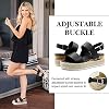 Athlefit Women's Espadrilles Sandals Ankle Strap Buckle Wedge Sandal Open Toe Studded Platform Sandals