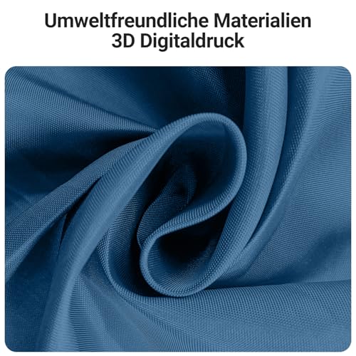 Lerores Shower Curtain, 120 x 180 cm, Dark Blue, Weighted Hem, Anti-Mould Textile, Water-Repellent - Image 4