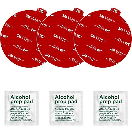 Dashboard Pad Mounting Disk Sticky Adhesive Replacement Kit, PKYAA 3pcs 2.76\"(70mm) Circle Heat Resistant Double-Sided Stickers for Suction Cup Car Phone Holder Disc & Windshield Dash Cam