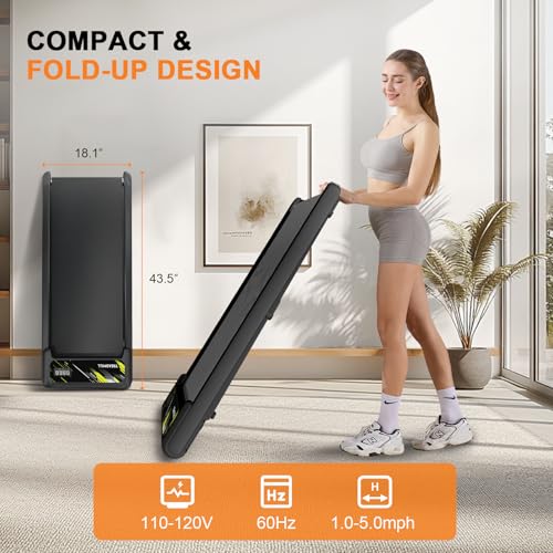 Image of NAYSAYE Walking Pad with Handle Bar, Walking Pad Treadmill with Incline, Walking Treadmills for Home with Screen, 2 in 1 Portable Under Desk Treadmill for Home, Remote Control, Smart App
