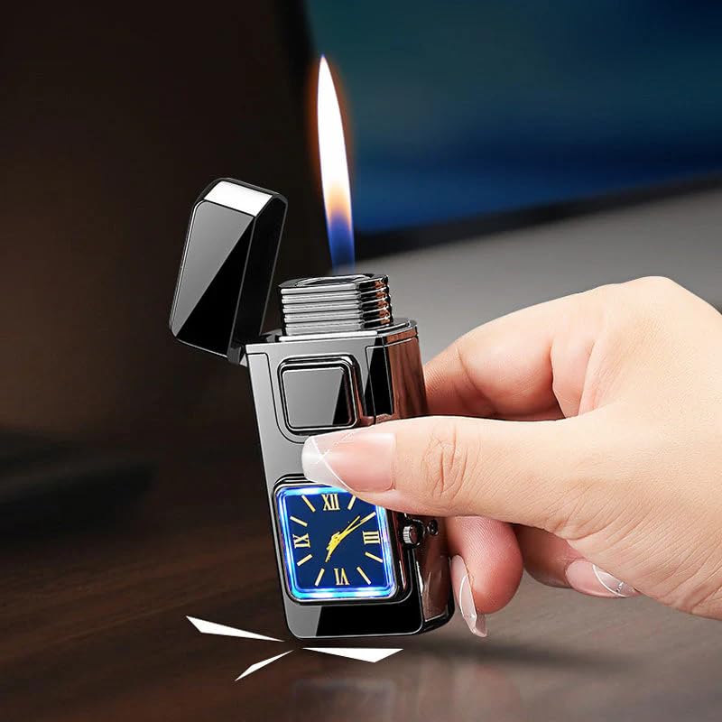 Encendedor multifuncional creativo con reloj integrado miniatura 7