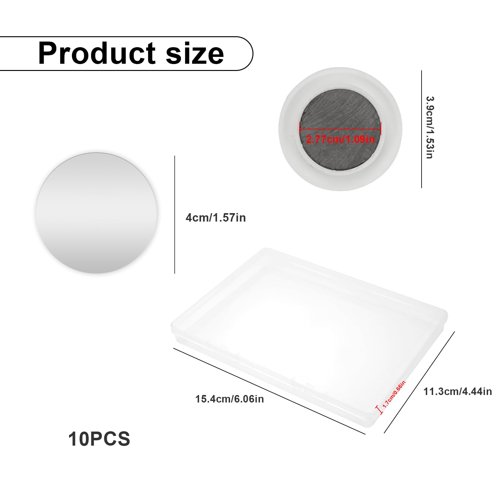 Poids pour Rideaux de Douche Magnétiques Ronds 10 Pièces Blanc