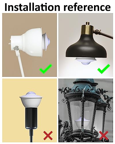 Bonlux Motion Sensor Light Bulbs, 5W E26 Pir Motion Detector Led Sensor Bulb Motion Activated Dusk To Dawn Security Light Bulbs Indoor/Outdoor For Porch, Front Door, Garage, Daylight 6000K, 4-Pack #TOP4