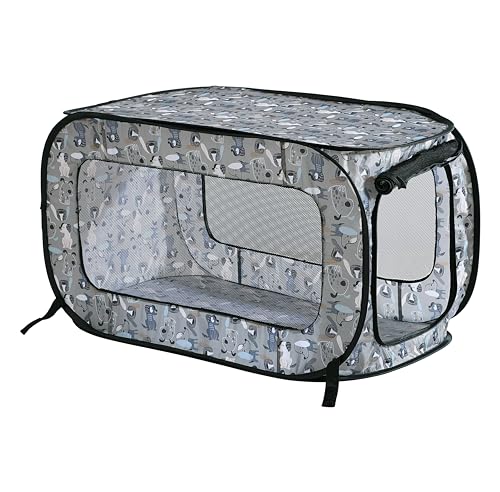 Portable Collapsible Pop Up Kennel, 24" L x 16.6" W x 16" H, Tail Waggers