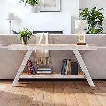 60 inch Solid Wood Console Table White