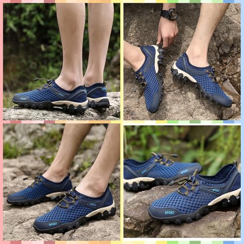 Men's Quick-Dry Outdoor Hiking Shoes – Breathable Mesh Sneakers with Arch Support, Non-Slip Water Shoes for Beach, Trekking, Fishing, and Summer Travel4