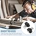 PATIKIL t Track Bolts Knob Kit, 5 Set M10 x 45mm x 48mm Threaded Bolts with Washers and 6-Star Knobs Nuts t Track Accessories for Woodworking Jigs and Fixtures, Silver Black