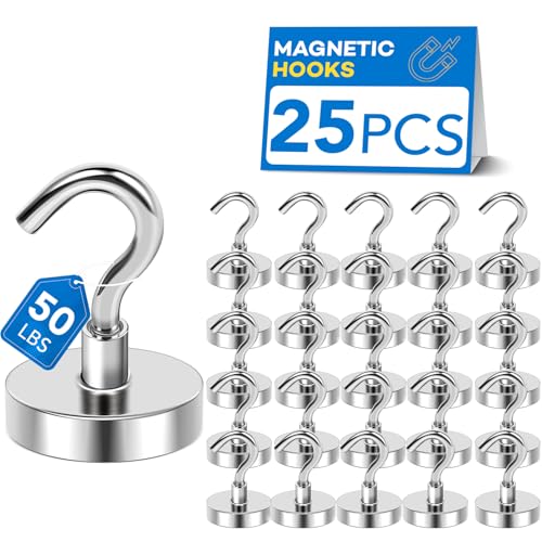 Image of LOVIMAG Magnetic Hooks for Cruise Essentials 2026 Cabins Door 25 Pack-50LBS