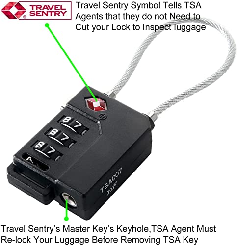 ZGSJ Fechaduras de bagagem, fechaduras de bagagem de mala, fechaduras TSA, fechaduras de combinação