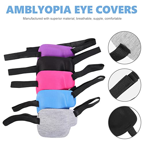 Healeved 5 Peças Patch de Olho Corrigido para Ambliopia 3D Tapa-Olho Tapa-Olho de Ambliopia Único Ta