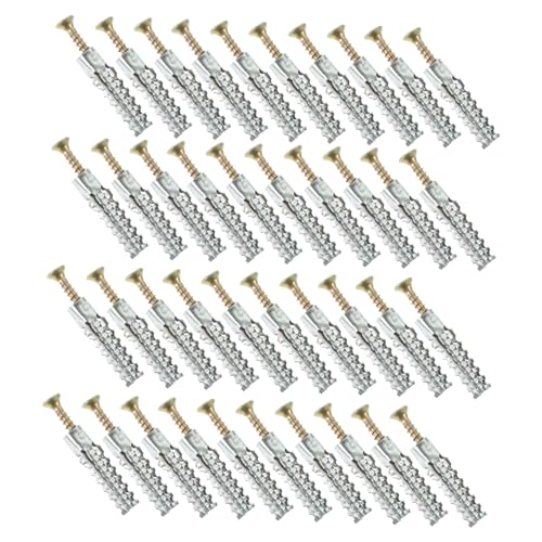 IWOWHERO Strong Metal Expansion Screws Heavy Duty Wall Anchors for Drywall Suitable for Halls Kitchens Random Color
