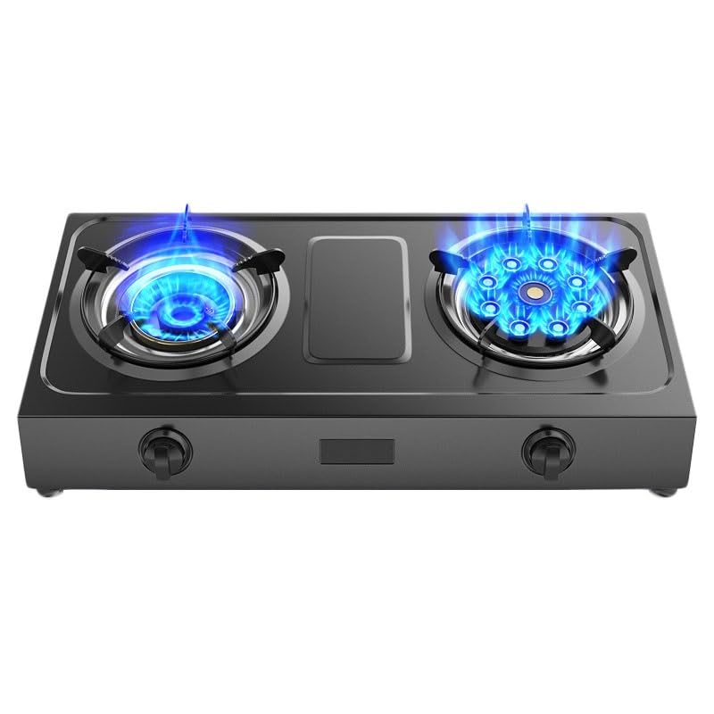 Estufa a gas portátil 2 puestos 28x14.5x6.1 pulg de piso
