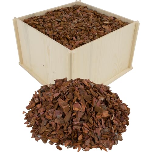 delegn Corteccia di Larice Naturale, Pezzatura Piccola, Confezione da 10 Litri per Pacciamature, Decorazioni e Giardini (1 Scatola - 10LT)