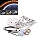 Produktbild VIGORFLYRUN PARTS LTD LED-Tagfahrlicht Scheinwerfer Auto Streifen Licht DRL Tagfahrlicht Weiß & Turn Signal Lampe Gelb, Switchback Flexible Lichtband Licht Blinker Blinklicht