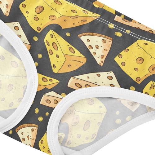 Wusikd Cheese Girls' Underwear Cotton Girls Briefs Soft Toddler Underwear 2T4