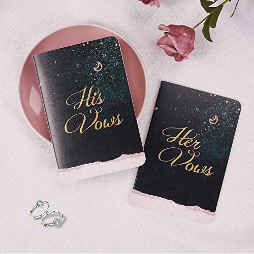 Fablus Wedding Vow Books Booklet For Wedding Gift Set, Wedding Vow Book Keepsakes - 3.9X5.5 Inch #TOP3