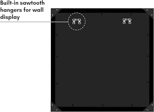 Vista 273 de Americanflat - Marco para póster de 71 x 74 cm con plexiglás pulido, portarretratos negro de madera industrializada, Epic Collection, marco ancho