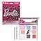 Barbie 8 Shadow Palette, Shimmery and Opaque Colors, Pigmented Blendable with 2 Brushes, Perfect for Girls Kids Birthday Gift