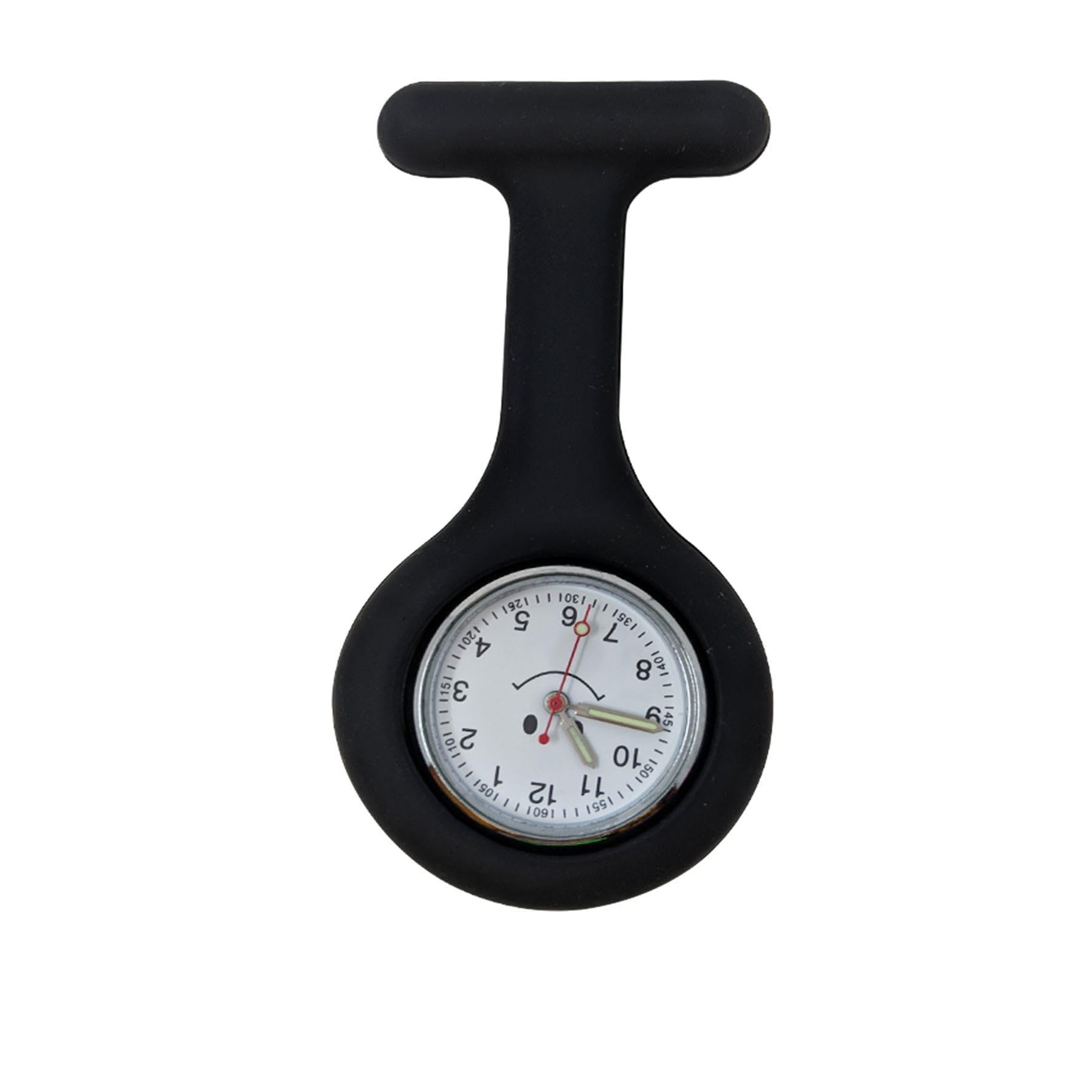 General Healthcare Silicone Soft Nurse/Doctor Medical Watch Fob (Black)