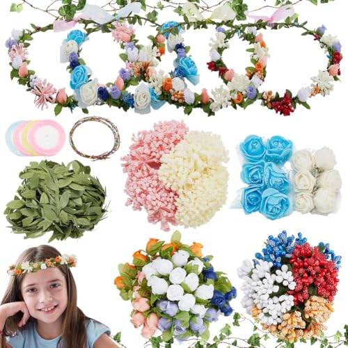Kit couronnes de fleurs de bricolage comme cadeau d'anniversaire et de kermesse