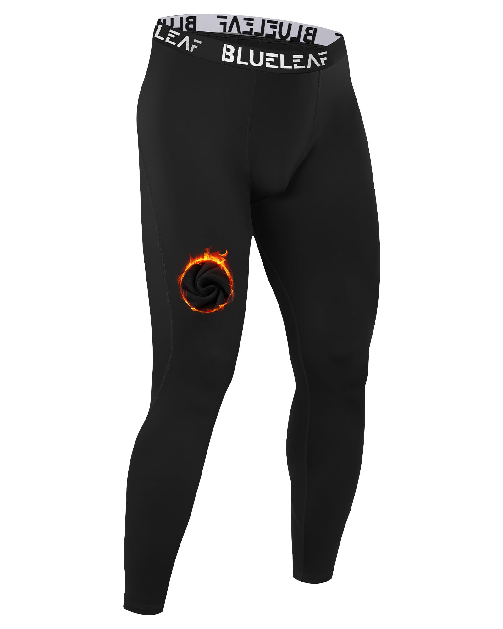 blueleaf Men's Thermal Compression Pants Fleece Lined Athletic Tights Leggings Sports Base Layer Bottoms Cold Weather Gear-picture-26