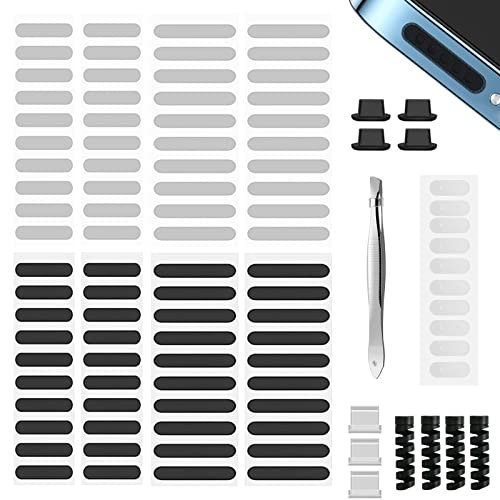 Protege Haut Parleur Phone 101 Pièces Protege Haut Parleur Compatible avec iPhone Speaker Mesh Autocollants Kit Nettoyage Telephone Portable Prises Anti Poussières Nettoyage des Outils de Protection