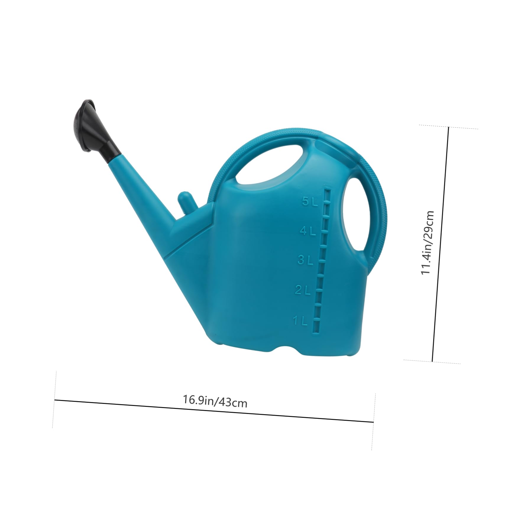 Regadera de Jardín de Plástico Azul de 5l, Ligera y Resistente al Desgaste, Adecuado para Plantas en Jardinería al Aire Libre