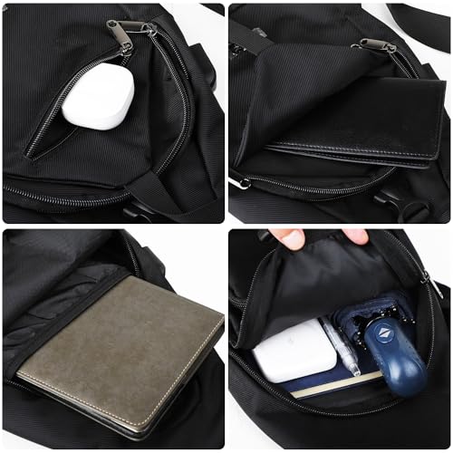AMJ Tactical Chest Sling Bag for Men,Theft Crossbody Bag,Lightweight Hiking Shoulder Pack for Cycling, Travel, Camping