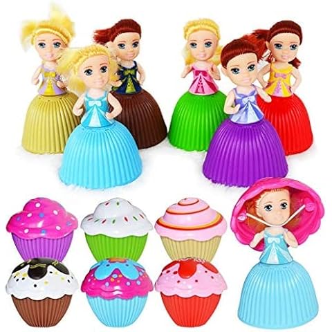 Christoy 6PCS Mini Beautiful Cake Doll Toy Surprise Cupcake Princess Doll Toys for Children Kid Transformed Scented Girls Funny Game Gift Cover